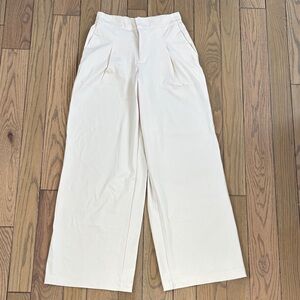 Athleta Cream Wide-Leg Pants